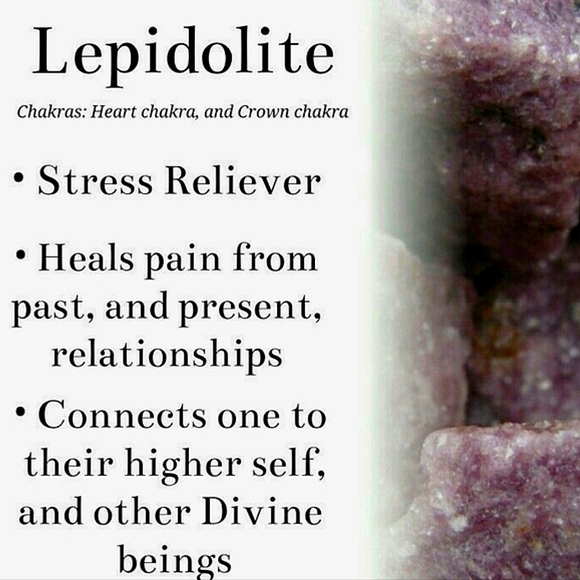 Lepidolite (aka Purple Mica) Oval Shape Palm Stone - Picture 4 of 7